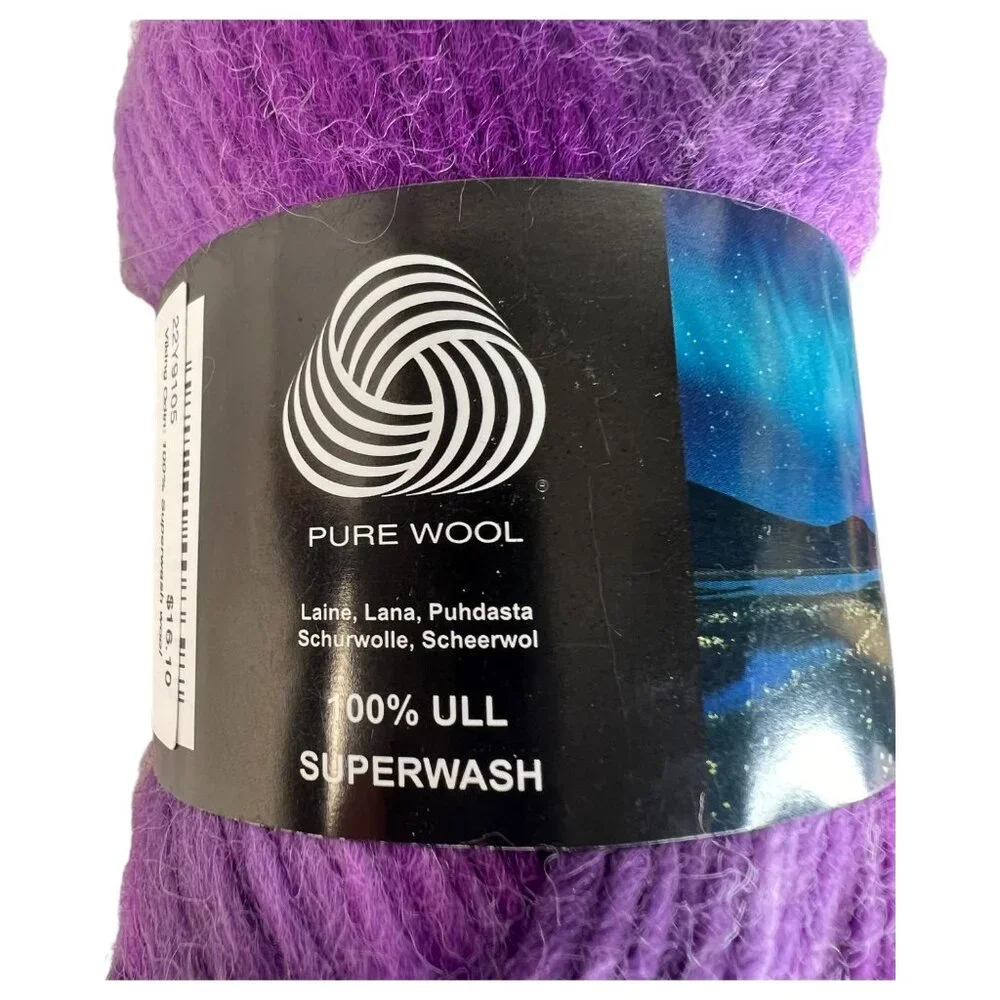 Viking Odin Pure Wool‎ Superwash Yarn 3.53 Ounce 164 Yards Purple Gradient